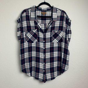 Jachs Girlfriend Plaid Top Red White and Blue